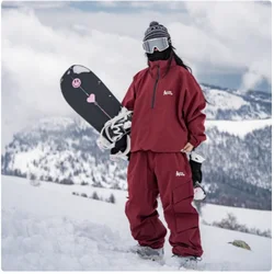 Fatos de neve para homens e mulheres, conjuntos de esqui impermeáveis, jaqueta e calça snowboard, traje de treino para esqui e esportes, montanha e snowboard, inverno