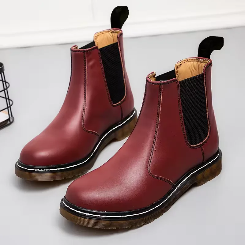 

Designer Luxury Unisex 2026 Genuine Leather Top Quality Women 46 Ankle Boots Mens Chelsea Motorcycle Woman Shoes Female Boots