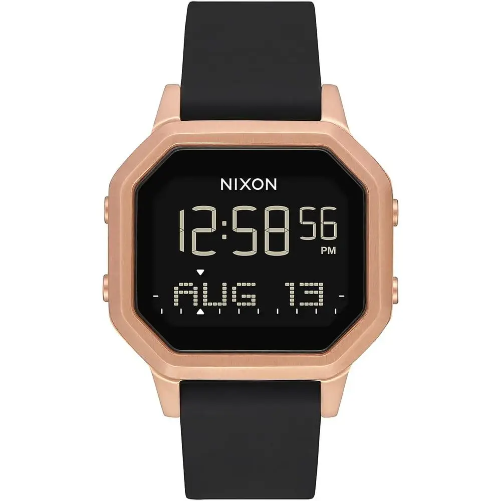 NIXON Siren SS A1211-100m Reloj deportivo digital resistente al agua para mujer (reloj de 36 mm, correa de silicona de 18 mm-16 mm)