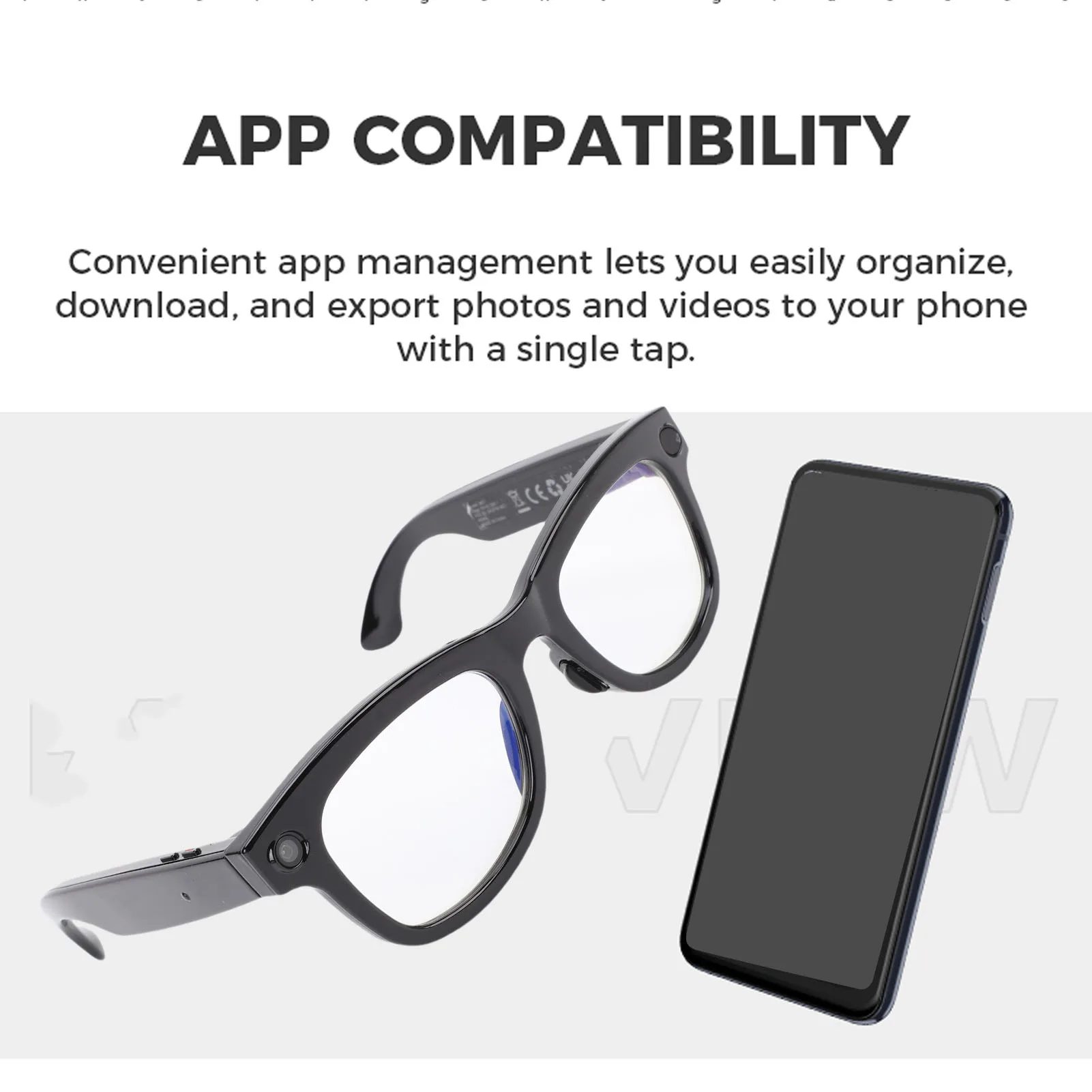 800W Pixel 8MP Smart Bluetooth Glasses IP67 Waterproof AI Translation Glasses Comfort Mersive Sound Noise Reduction for Business