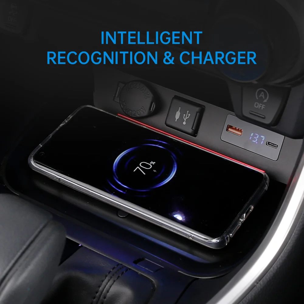For Toyota RAV4 LHD  2019 2020 2021 2022 2022 2023 2024 Car Wireless Charger Phone charger  15W Fast Phone  Charging Accessories
