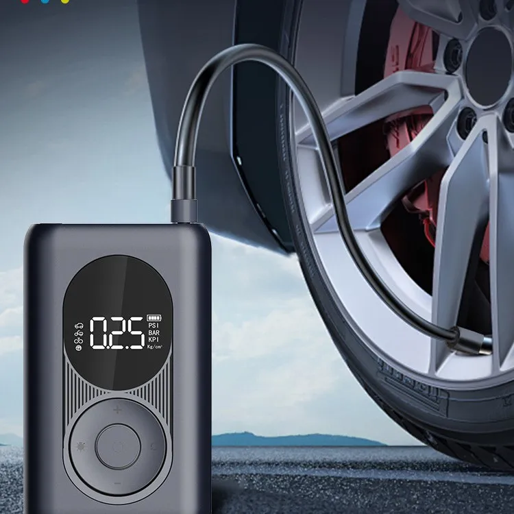 Portable Wireless Car Tire Inflator, Digital Display Electric Air Pump, Emergency Auto Tire Compressor Safety Supplies