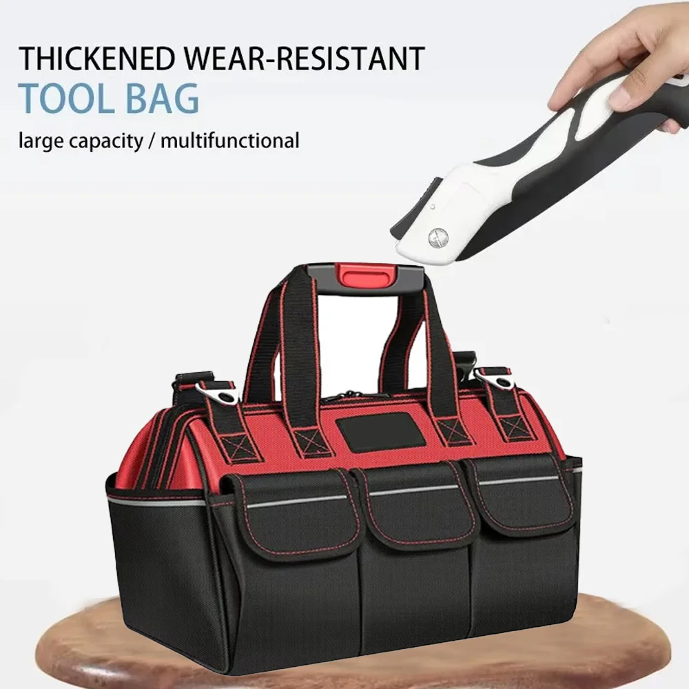 

Professional Tool Bag Oxford Cloth Electrician Wrench Waterproof Working Multifunction Organizing Storage Tool Bag