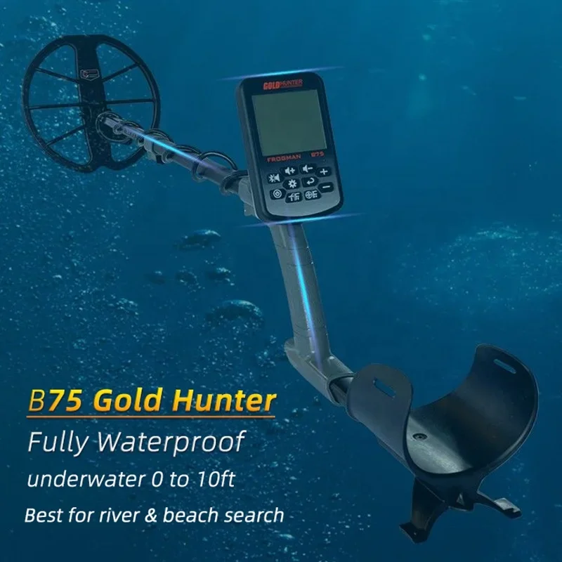 Rechargeable B75 Gold Hunter Fully Waterproof Underground Search Gold Metal Detector