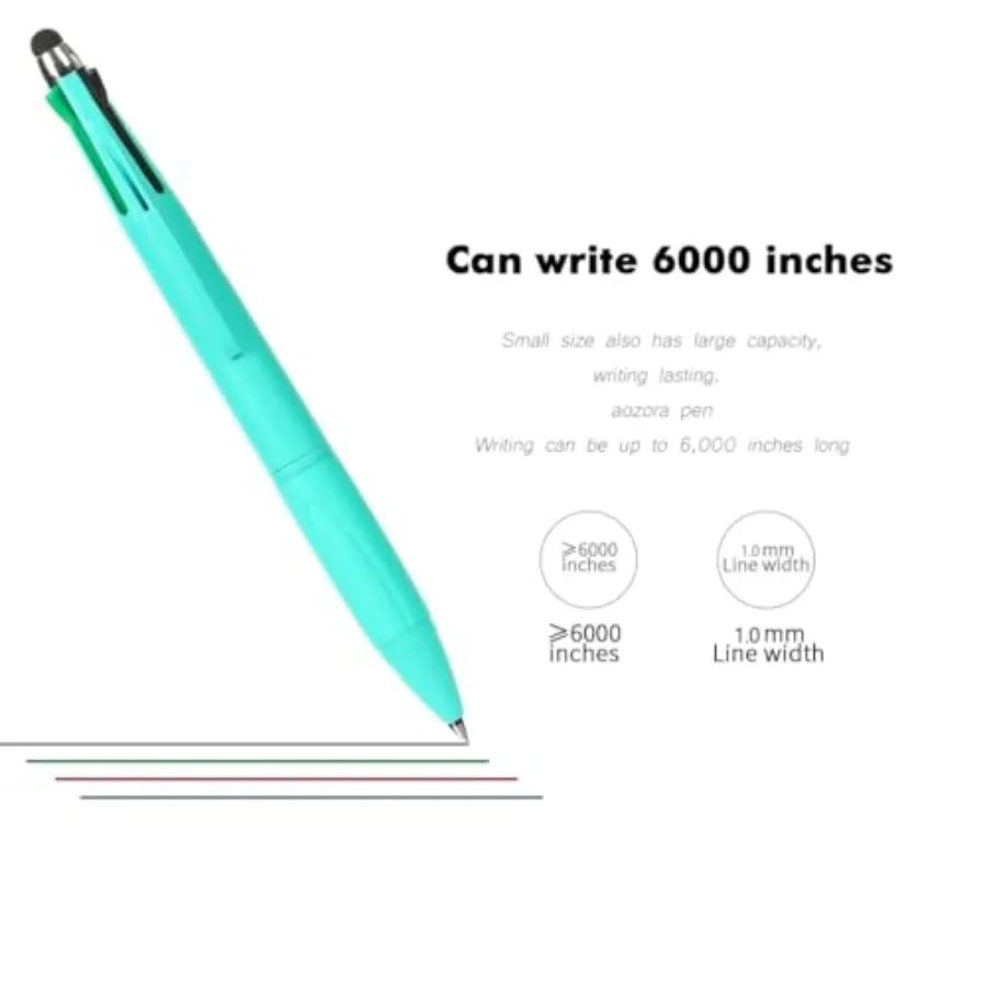 قلم متعدد في أقلام متعددة الألوان مع طرف قلم 4 ألوان ملحقات قلم Nue لأقلام ستايلس للعمل لشاشات اللمس 1.0 مللي متر Ballp