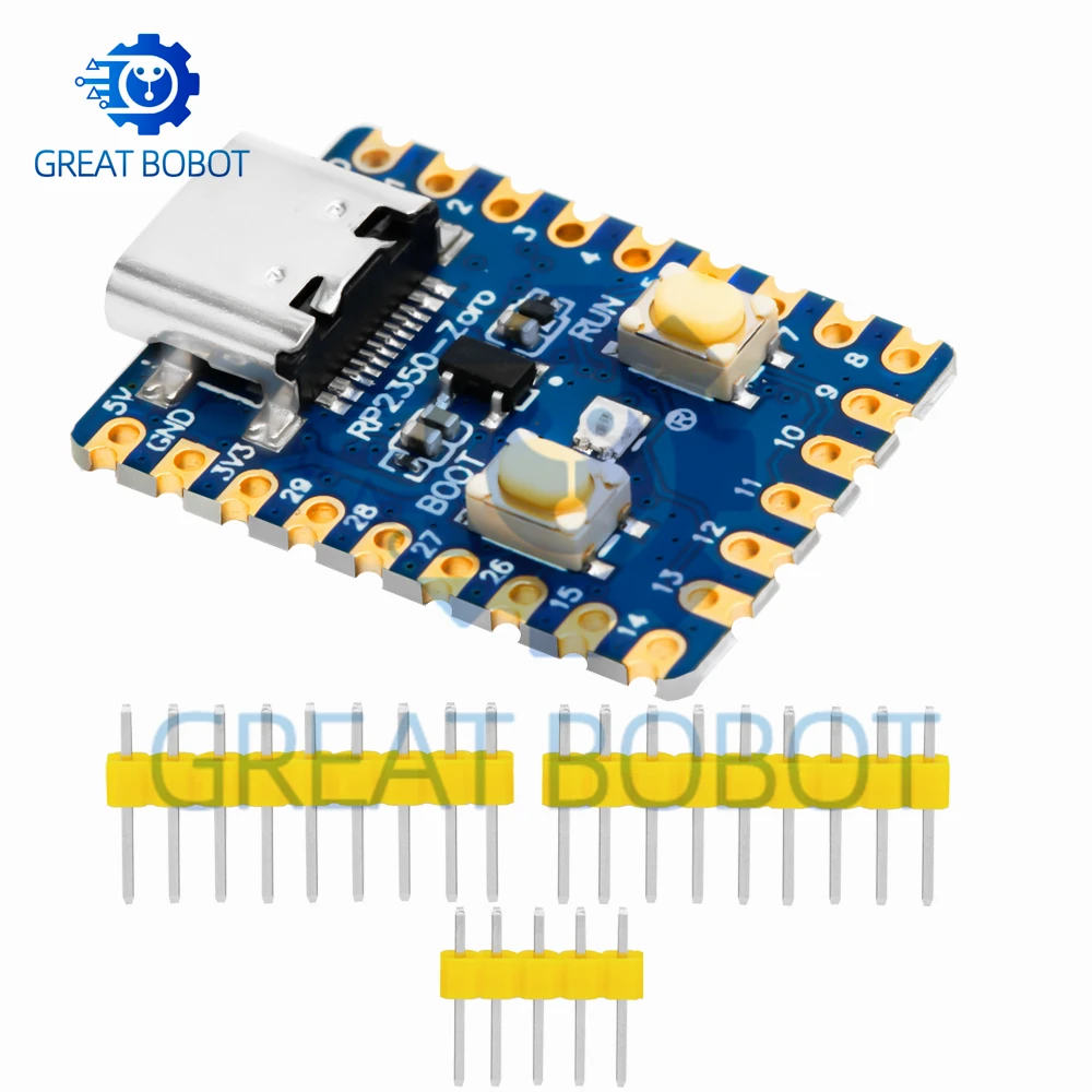 RP2350A Dual-Core MCU Board, RP2350-Zero Mini Dev Module 520KB RAM 4MB Flash with Type-C Port