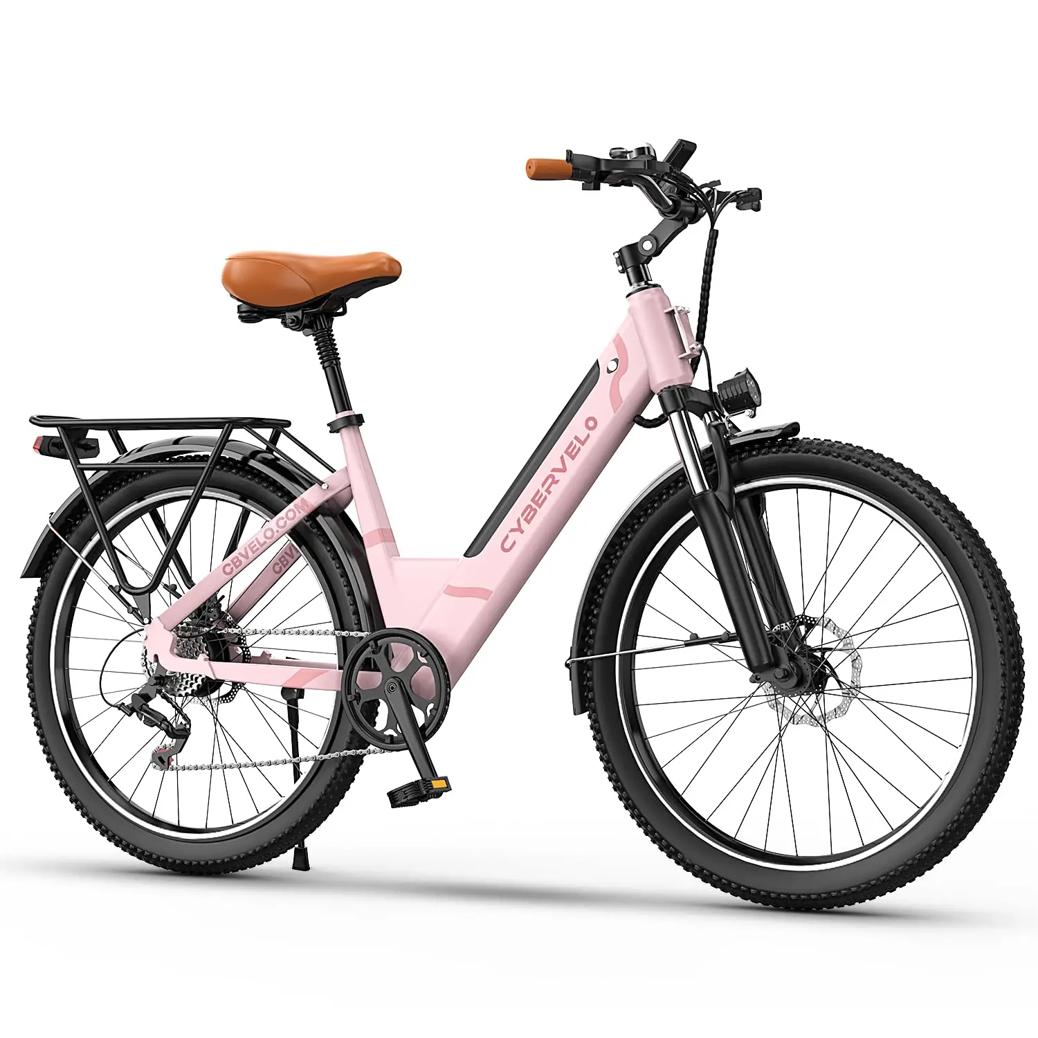 

750W Peak Electric Bike for Adults, 80 Miles Removable Battery, 26" Ebike 7-Speed, Commute Beach Snow All Terrain, Customized