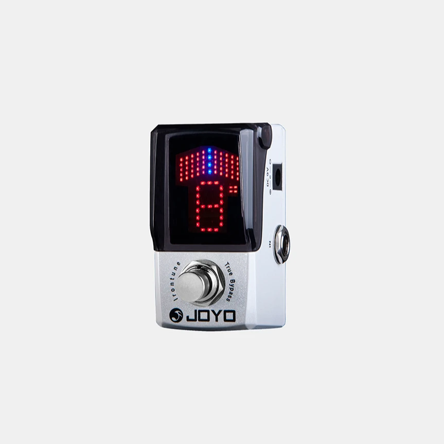 Hooqu Hot Selling JF-326 Irontune Compact Design Pedal Tuner With Semi-Transparent Flip-Top LED Display Tuner For Guitar Or Bas