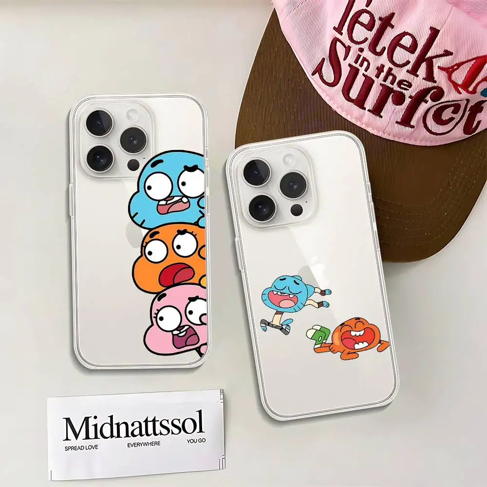 Casing HP Lucu H-Darwin Watterson-S Untuk IPhone 17 16 15 14 Plus 13 12 11 Pro Max Penutup Belakang HP Transparan Anti Benturan