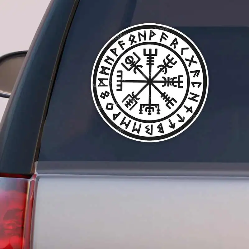 

Viking Compass Vegvisir Car Sticker Waterproof Vinyl Decal on Bumper Rear Window Laptop Self-adhesive Decal Car Accessories Y438
