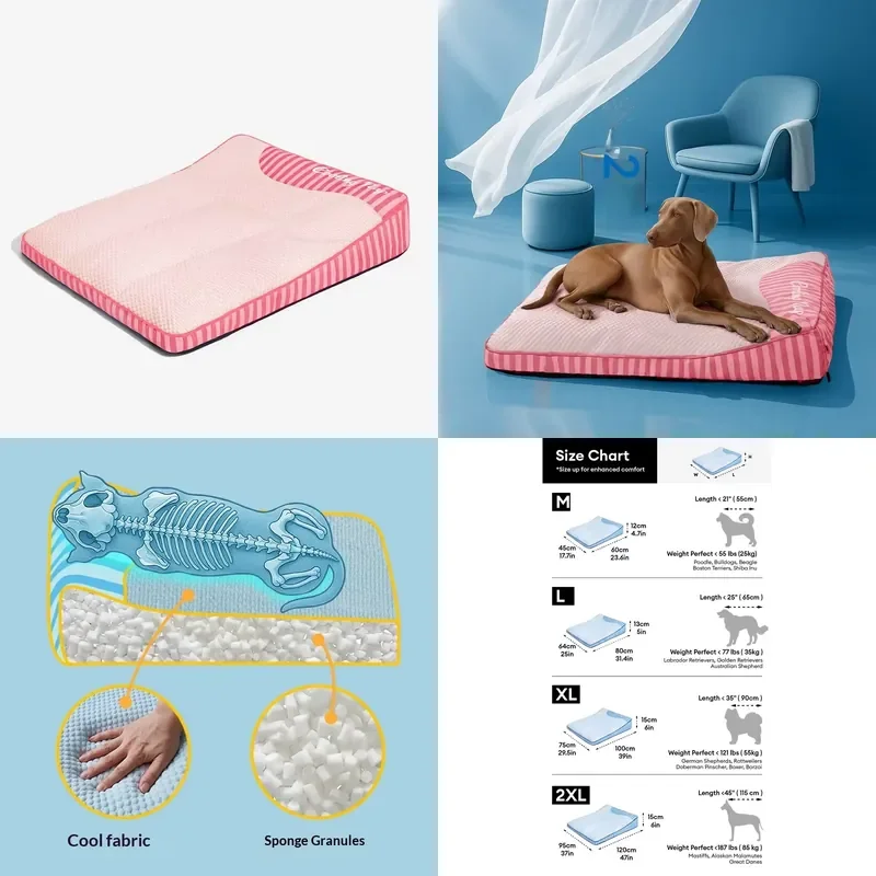 Eco-Friendly Cooling Breathable Dog Mat/Bed-Washable Pet Pad for Summer Heat Relief
