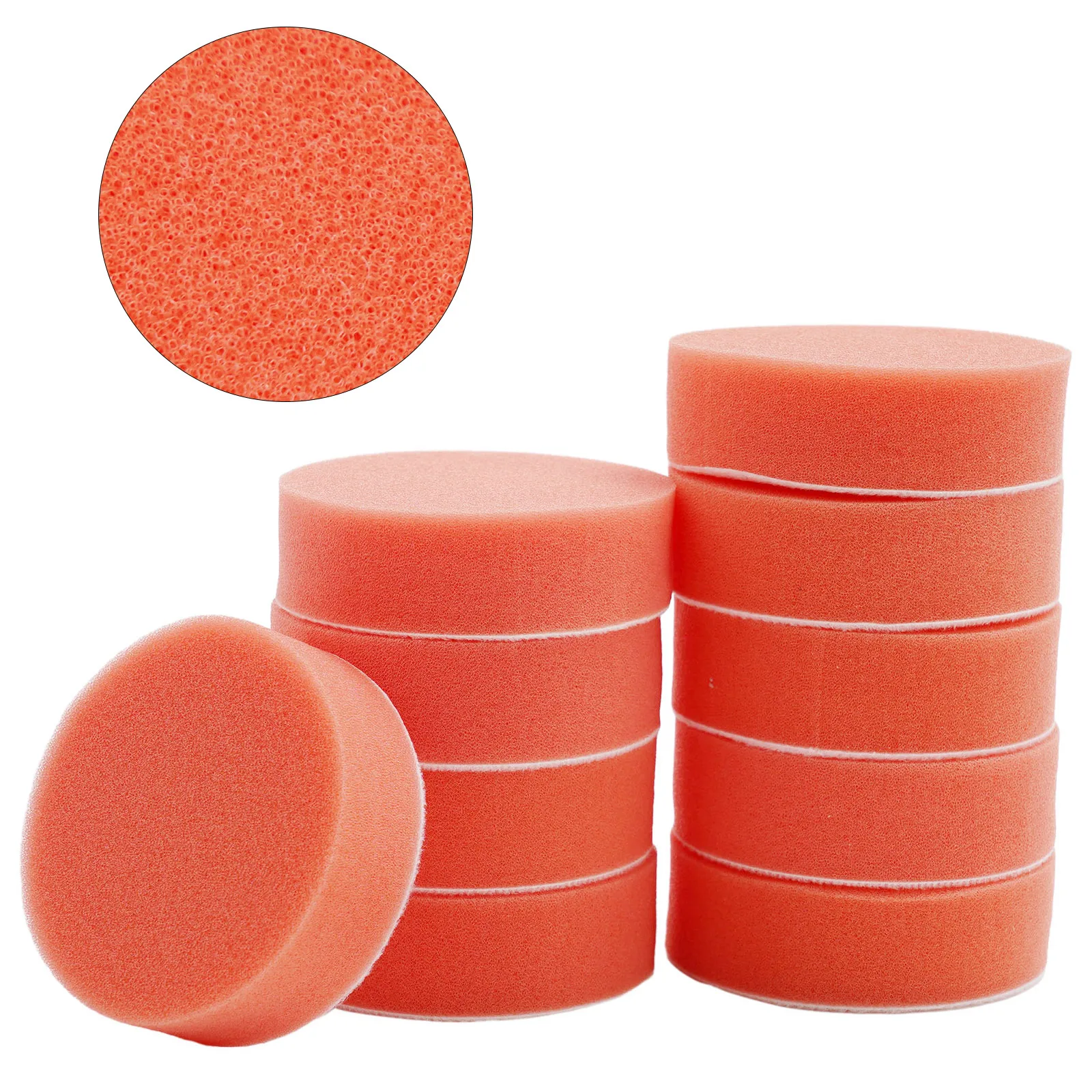 10Pcs 75mm Car Polishing Sponge Pads Kit Foam Pad Buffer Kit Polishing Machine Wax Pads For Auto Motorcycle Motor Polisher