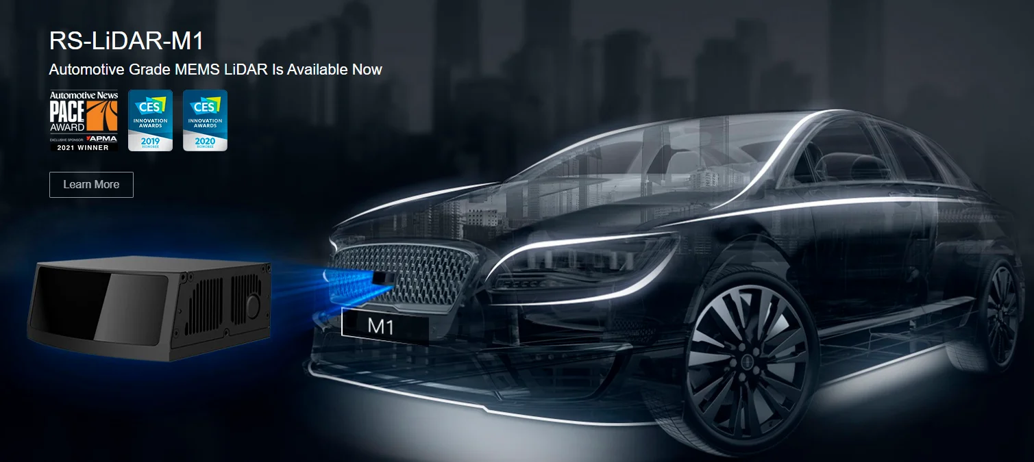 Robosense RS-lidar-M1/RS-lidar-M1 Plus 3D LiDAR de estado sólido inteligente de grau de veículo para condução autônoma