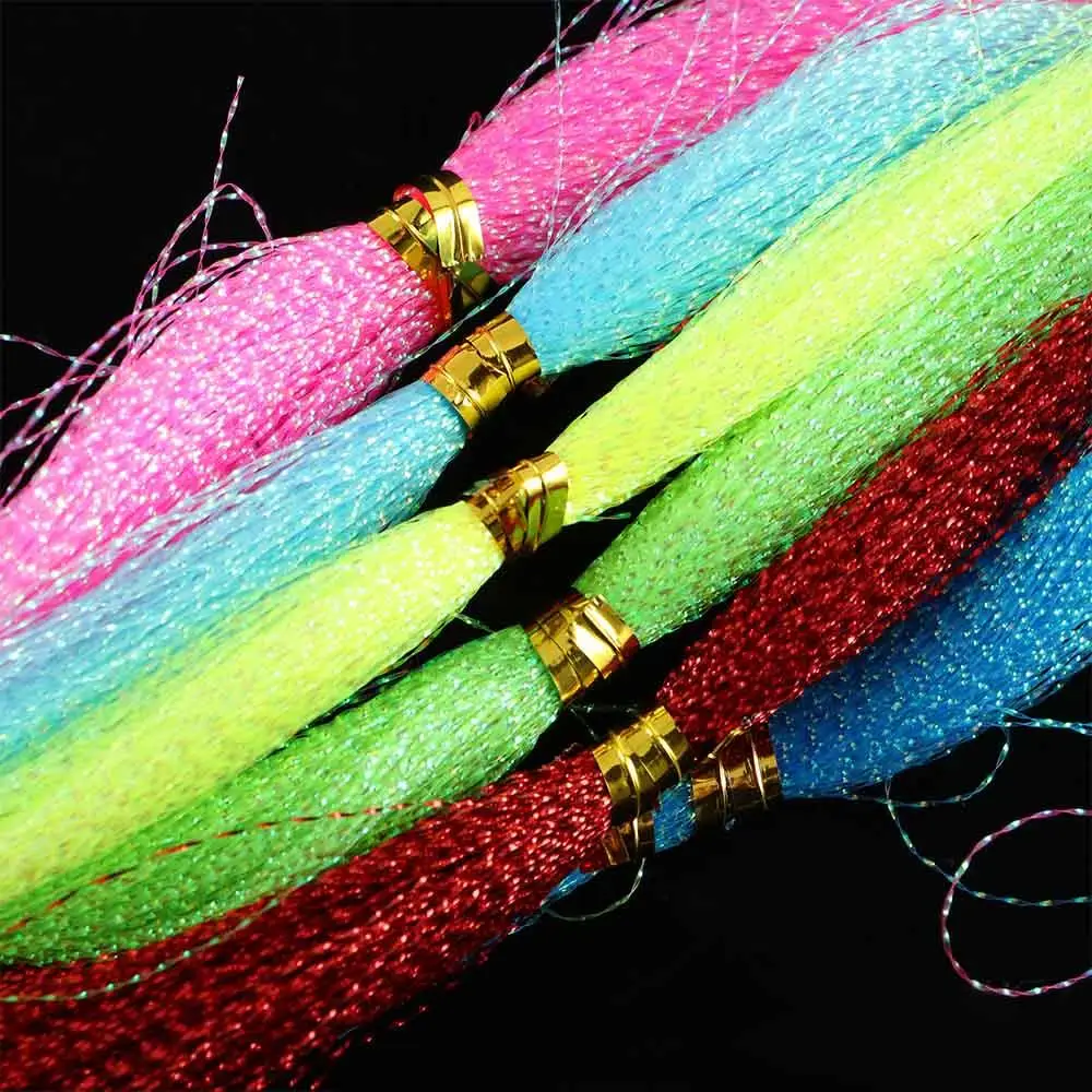 Luminous Silk Fly Tying Line Hook Decorating Assist Hook Tying Crystal Shining String Silk Twisted Strand Lure Decoration Line