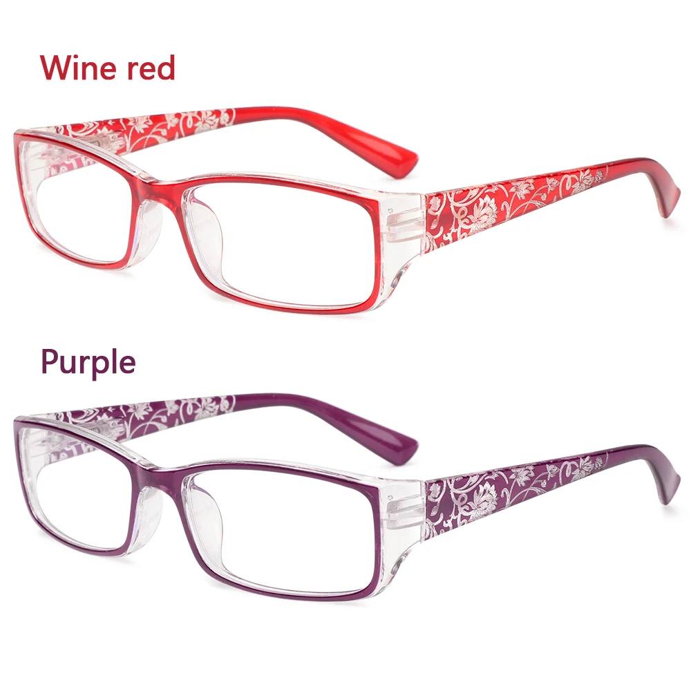 نظارات قراءة بإطار خفيف للغاية قابلة للحمل على شكل زهور للنساء، نظارات مضادة للضوء الأزرق لحماية العين