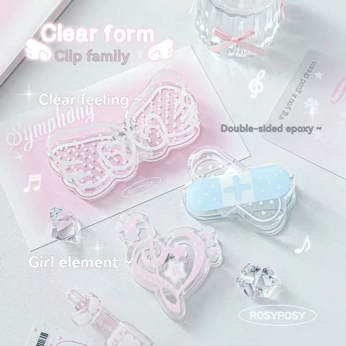 1PCS Acrylic Folder Cute Folder for Organizing and Storing Test Papers Student Book Folder