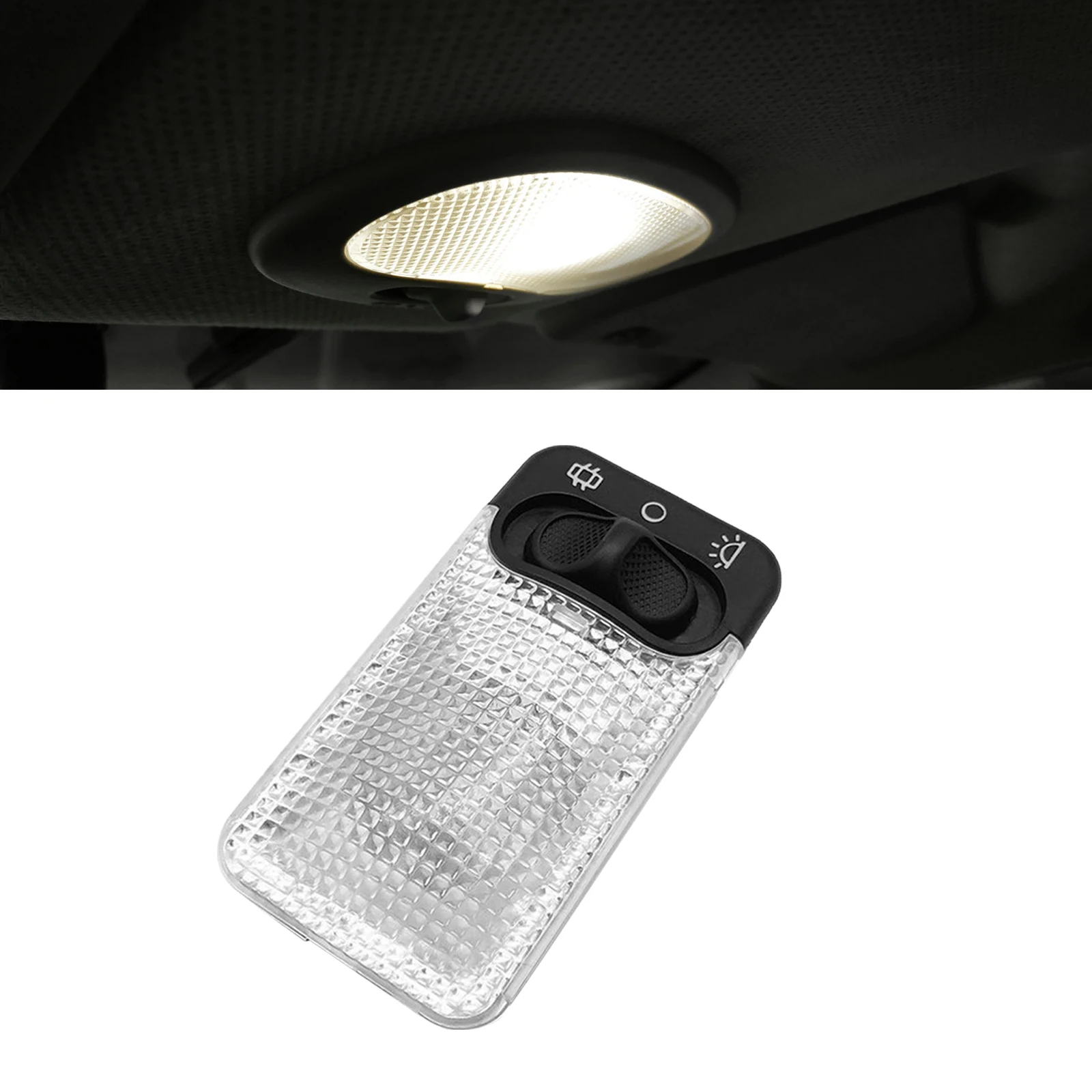 Luz de lectura de lámpara Interior para coche, marco de iluminación para Peugeot 107, 206, 206CC, 207, 207i, consola de techo, 6362P3, 8146K8