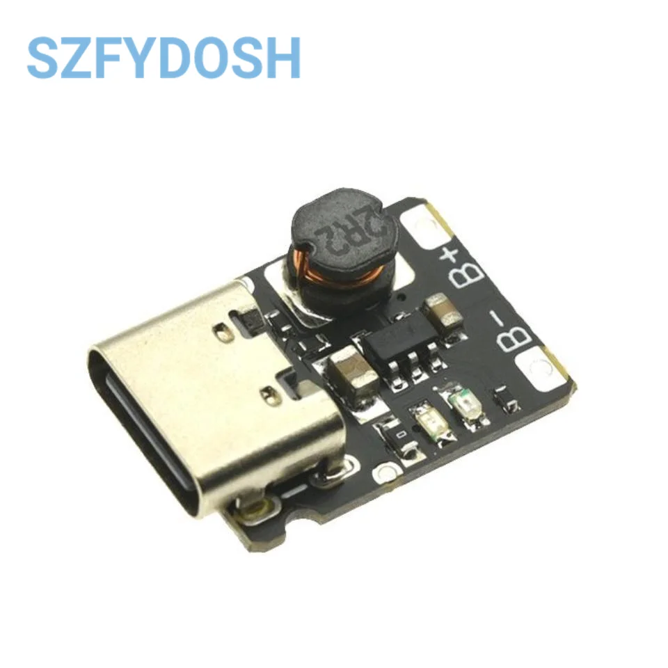 Type-C 5V charge discharge integrated module 3.7V 4.2V 18650 lithium battery charging boost power board protection