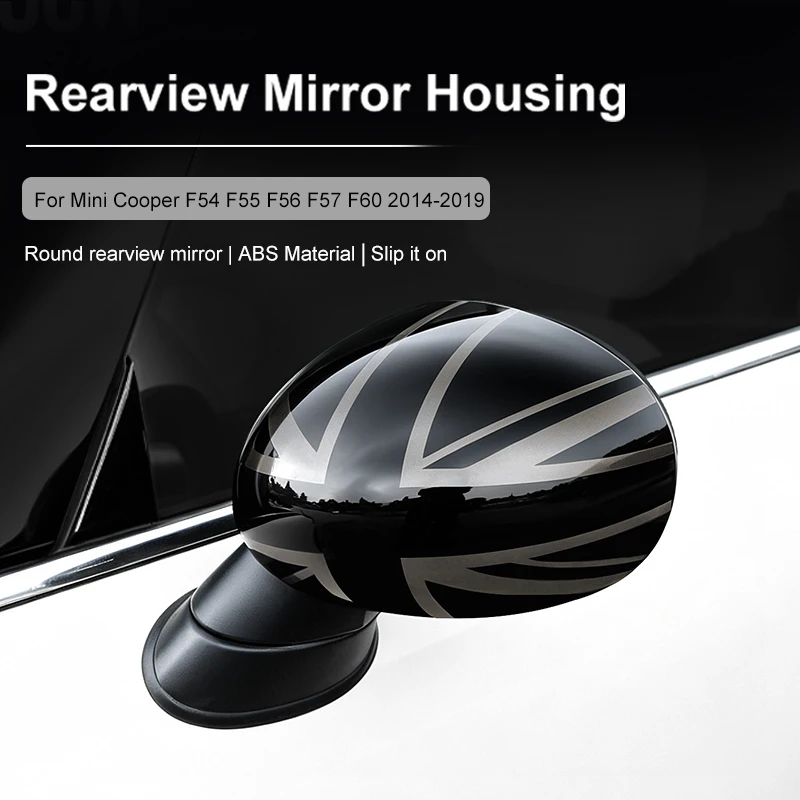 Car Rearview Mirror Housing Shell For Mini Cooper F56 F55 F60 F54 F57 2014-2019 ABS Car Circular Mirror Decorative Accessories