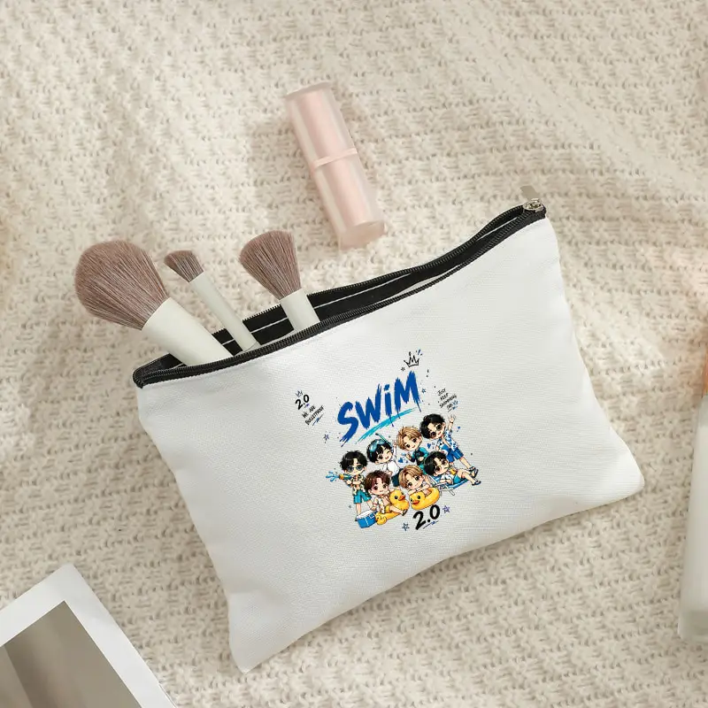 Kpop Fan Gift Arirang World Tour 2026 Cosmetic Bag Zipper Makeup Bags Travel Women‘s Men's Lightweight Storage Bags Swim 2.0