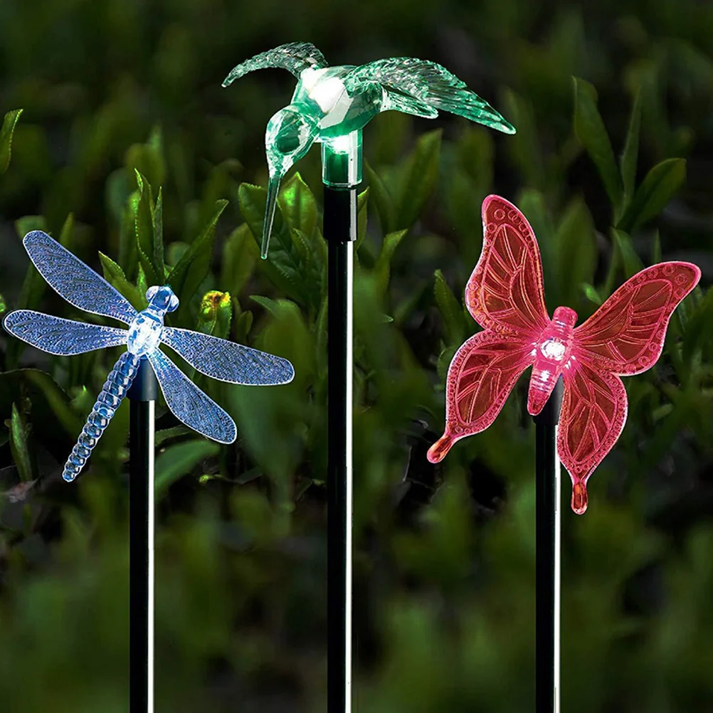 2Pcs Lights Durable ABS Plastic LED Garden Decor Lawn Pathway Lighting High Quality Outdoor Solar Lamp
