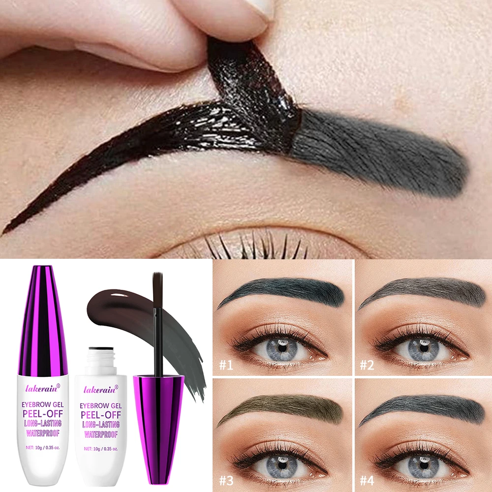 Peel Off Eyebrow Gel Long Lasting Tattoo Easy Cream Natural Finish Smudge-proof Sweat Resistant Waterproof Eyebrow Tint Cosmetic