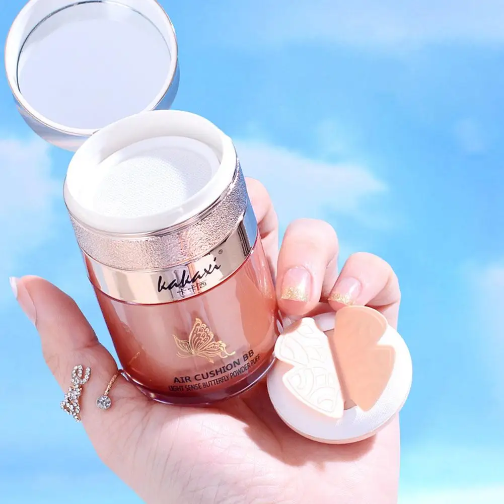Luchtkussen BB Cream Vlinder Poederdons Hydraterende Olie-control Foundation Whitening Make-up Concealer Waterdichte cosmetica