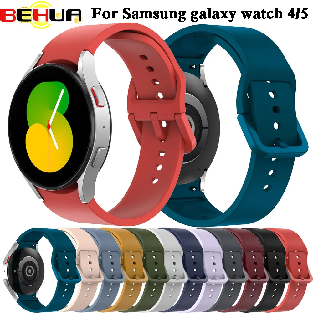 BEHUA 20mm Armband für Samsung Watch 4 40mm/44mm Uhrenarmband für Galaxy 5 40mm 44mm Smartwatch-Band Correa Armband Gürtel Zubehör – Detail 2