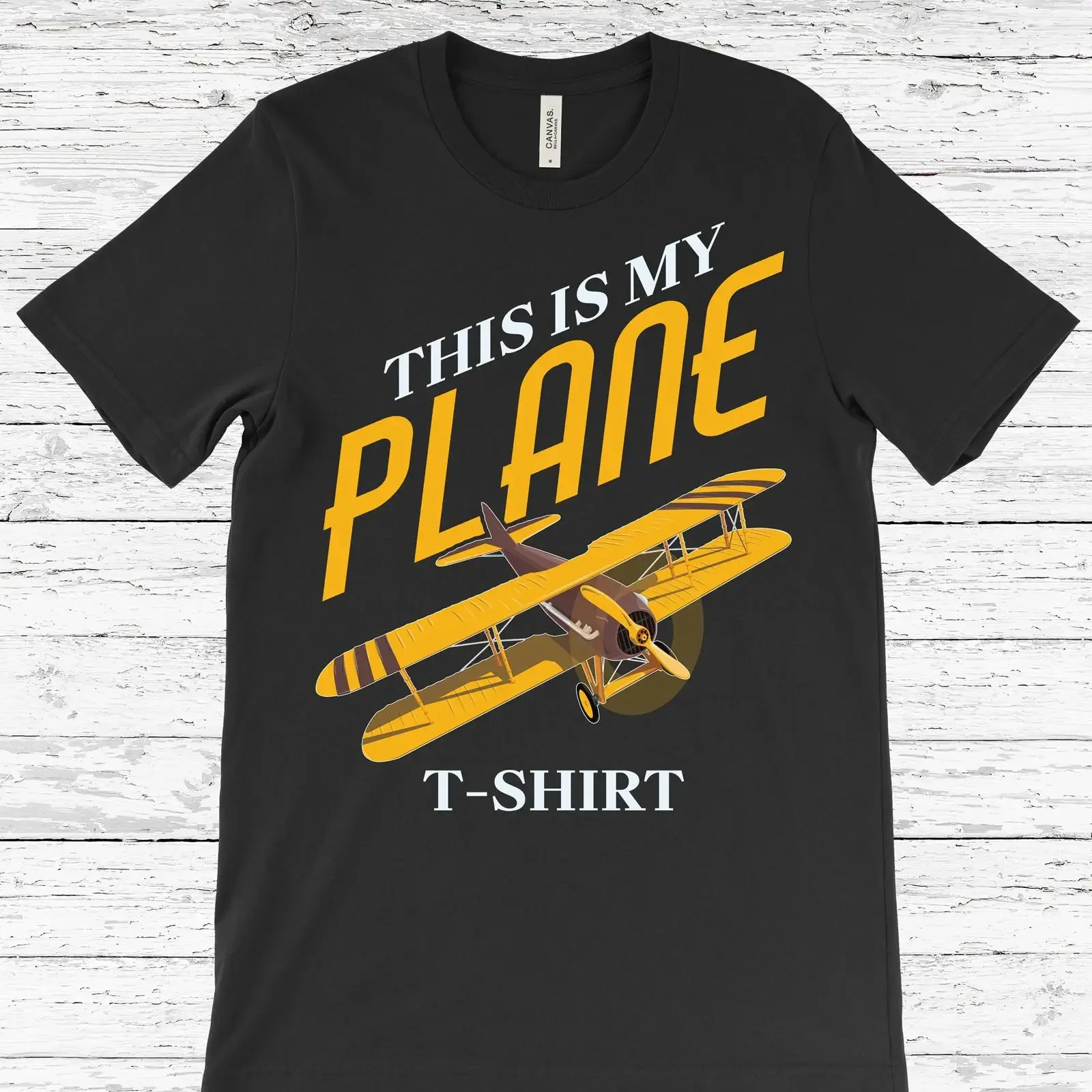 T-shirt vintage « C'est mon avion » – Aviation amusante pour pilotes, instructeurs de vol et passionnés de vol – Effet délavé