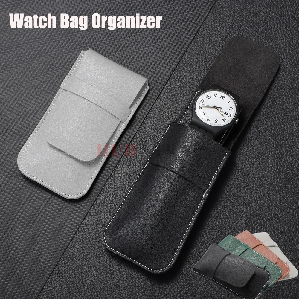 Портативная сумка-органайзер для часов, модная откидная крышка, портативная сумка для хранения часов, пылезащитные подарочные пакеты, чехол для часов из искусственной кожи, аксессуары