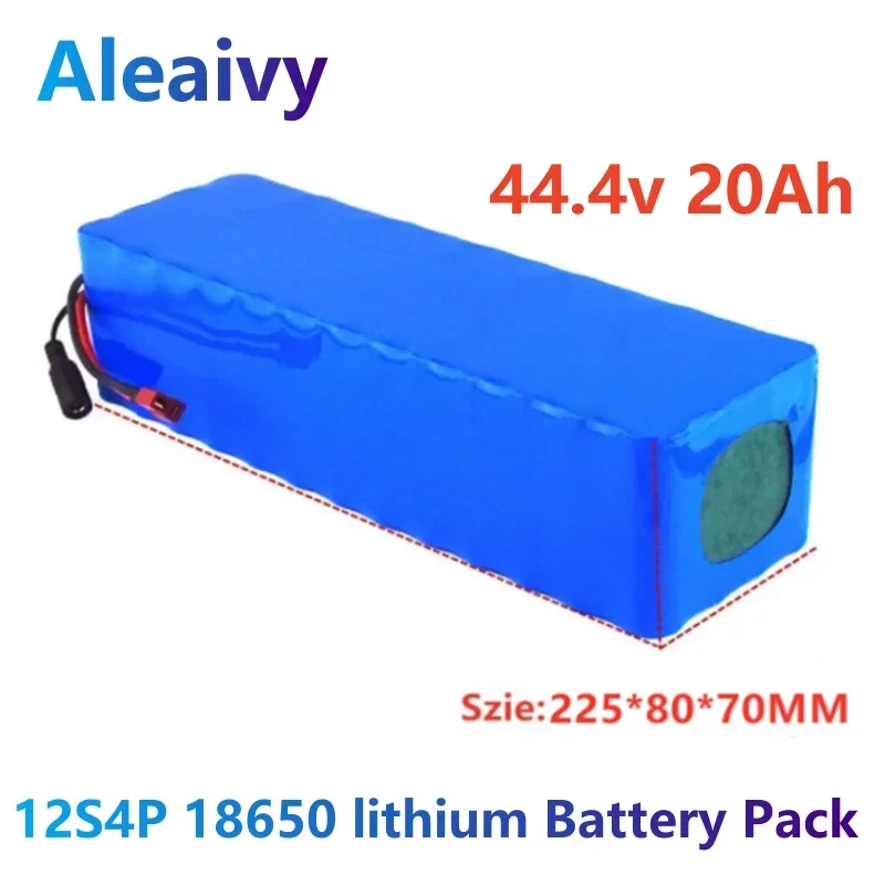 

E-bike 44.4V Battery 12S4P 20Ah 18650 Lithium Battery Pack for electric car bicycle scooter wheelbarrow With balance 30A BMS