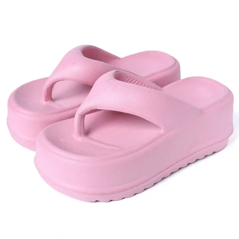 2024 New Summer Flat Slippers Women Genuine Leather Black White  Flops Thick Sole Mules Casual Comfort Slides Woman