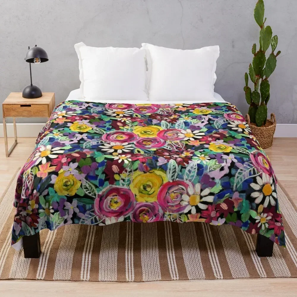

Summer in The Gardens Throw Blanket Soft Home Decor Blanket for Couch Bedroom
