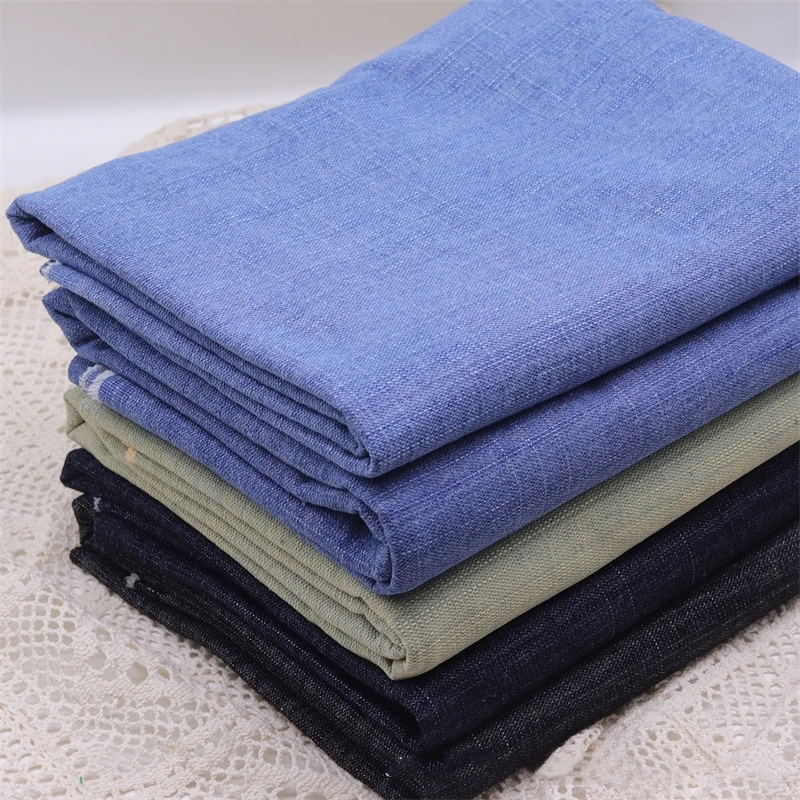Wide 160cm Denim Fabric for Pants Coats Skirts Bags Shoes Hats, Garment Making Cloth Material