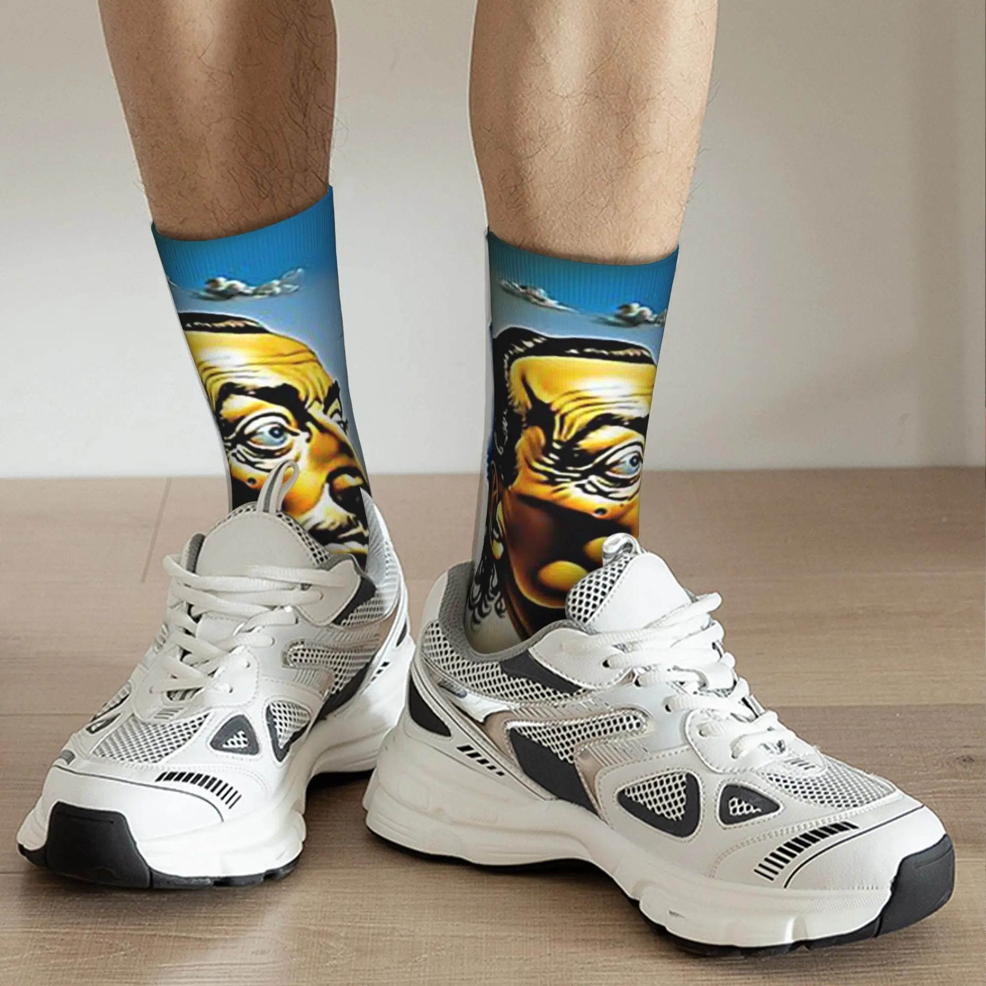 Enigmatic Encounter Surrealist Dreamscape Salvador Dali Poster Socks Harajuku Sweat Absorbing Stockings Long Socks Gifts