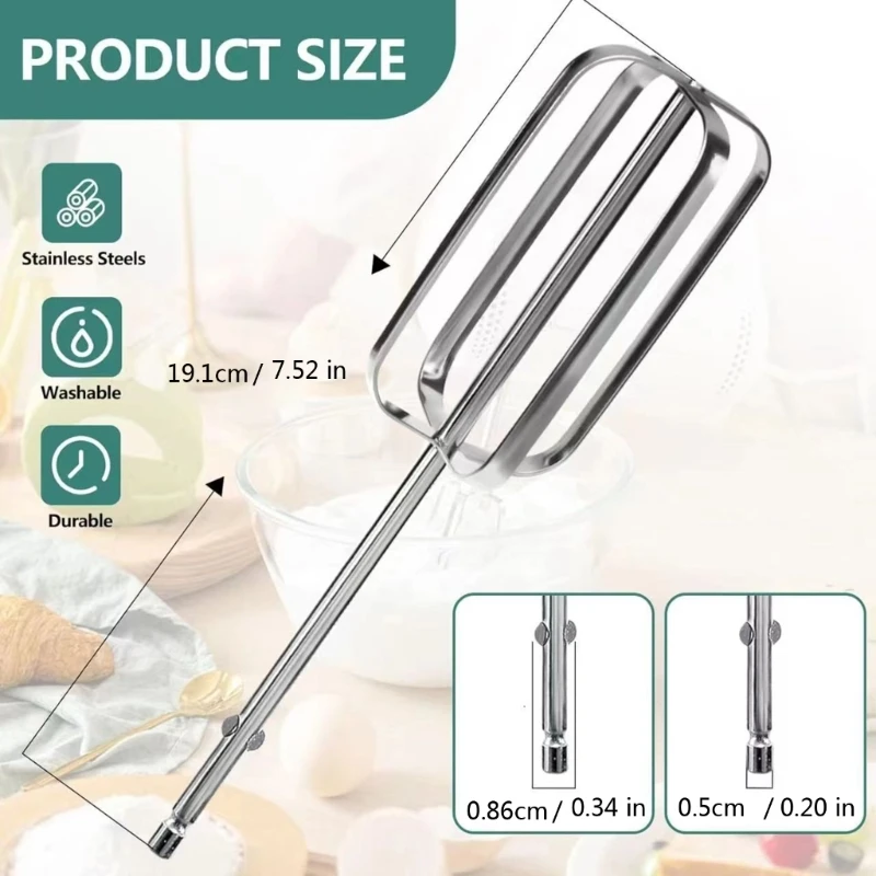 2 Chiếc Tay Inox Phối Be Phụ Kiện Máy Trộn Tay Máy Đánh Đính Kèm Thay Thế Phối Một Phần Tay Dropshipping