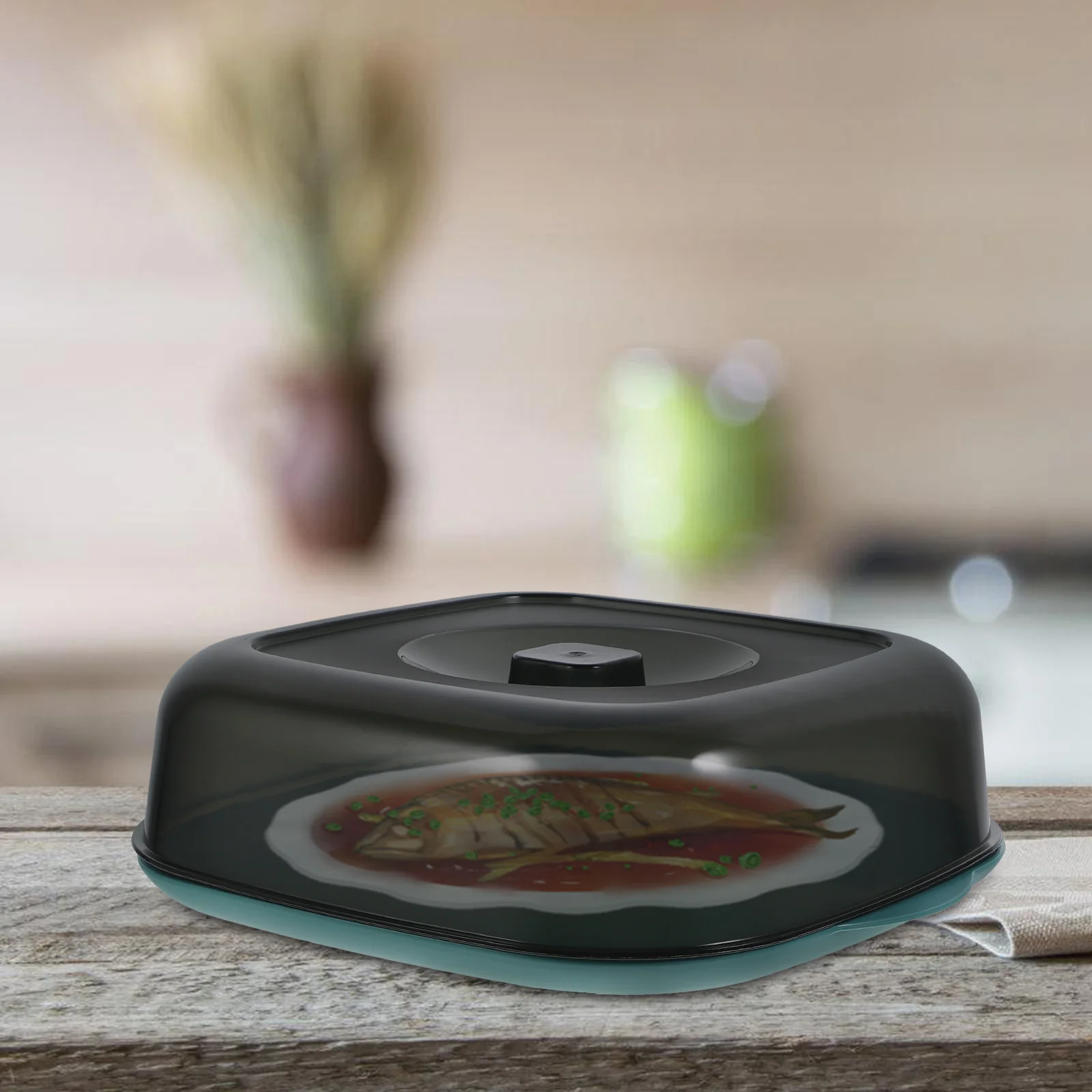 Plastic Food Cover Microwave Lid Splatter Proof Meal Prep Container Pp Material Clear Storage Box For Kitchen Use