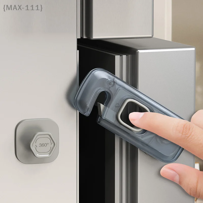 【F2-MAX111】Home Refrigerator Lock Fridge Freezer Door Catch - Toddler Kids Child Cabinet Safety Lock for Baby Proofing Protectio