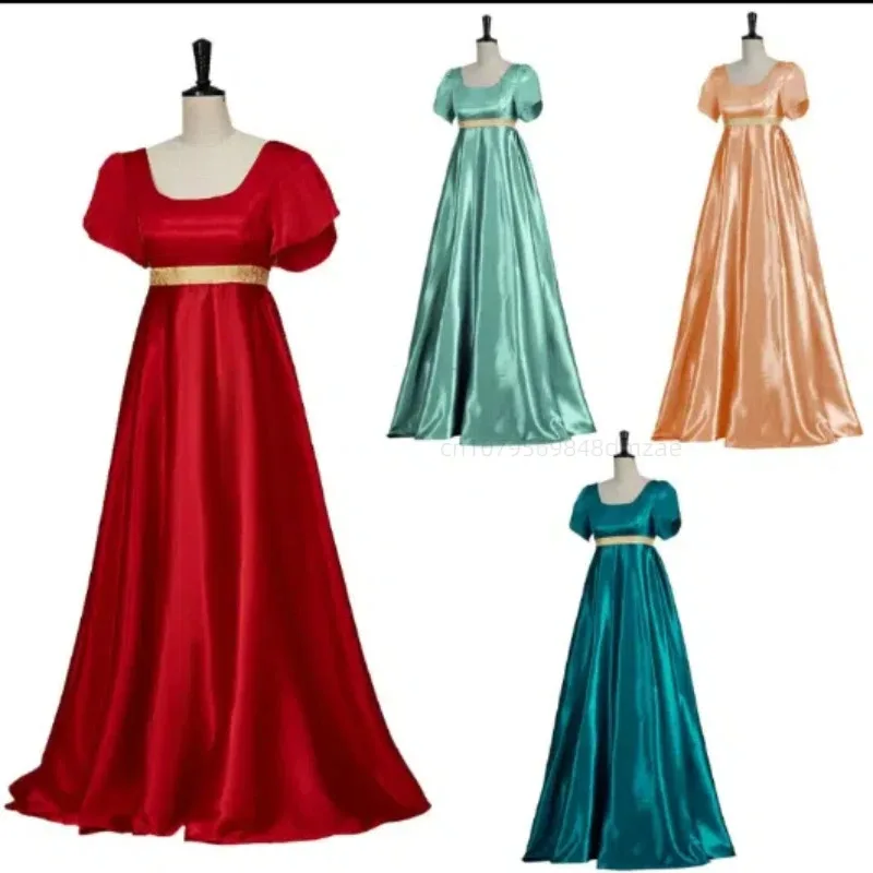 

Bridgeton Vintage Cosplay Regent Dress High Waisted Ball Dress Victorian Era Tea Dress Jane Austen Dress for Holiday Parties