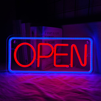 Open Neon Sign, Large Business Lamp Powered By Usb, Used For Decor At The Entrance Of Coffee Shop, Bar, Restaurant And Salon.