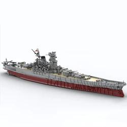 8717PCS WW2 Military MOC1:200 scale Yamato battleship Model DIY creative ideas high-tech Child Toy birthday Gift warship Blocks