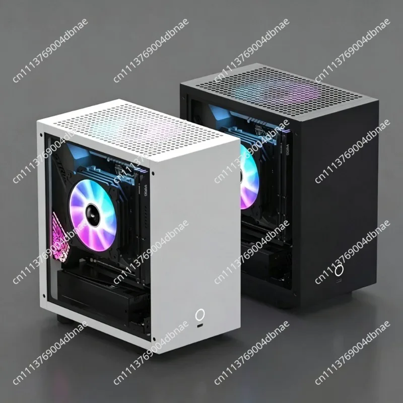 M21/M31 Mini ITX Case - 1U PSU & 120mm Radiator Support, Low-Profile GPU Compatible, Compact HTPC Chassis