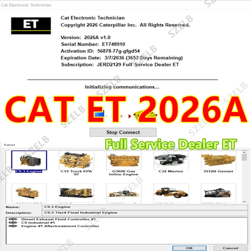 

Diagnostic Software 2026A For red Cat ET 2026A Electronic Technician and for Perkins EST 2025A Electronic Service Tool