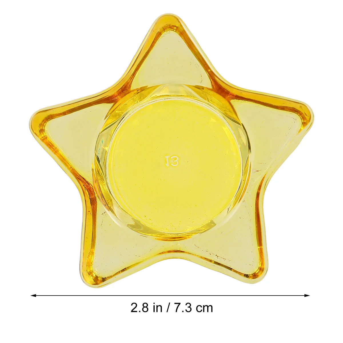 

2Pcs Colored Glass Candlestick Pentagram Shape Star Design Cup Romantic Desktop Ornament for Home Candlestick Cup