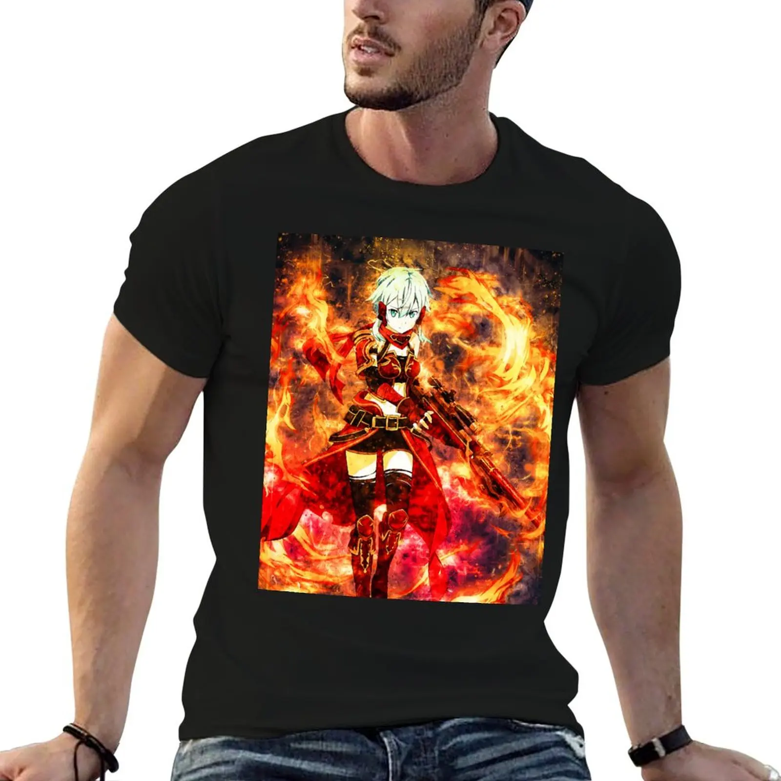 

Sinon Sword Art Online T-Shirt t shirts cotton 100% funny t shirts dark humor T-Shirt
