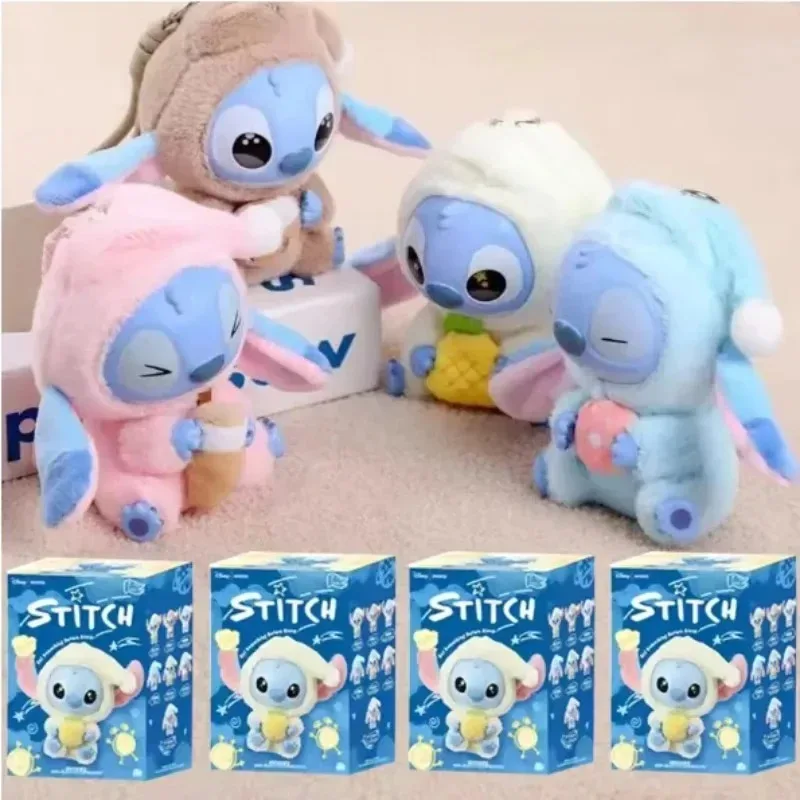 

Disney Stitch Eat someting Before Sleep Vinyl Blind Box Cute Plush Pendant Dolls Desktop Mystery Toys Collectors Birthday Gifts