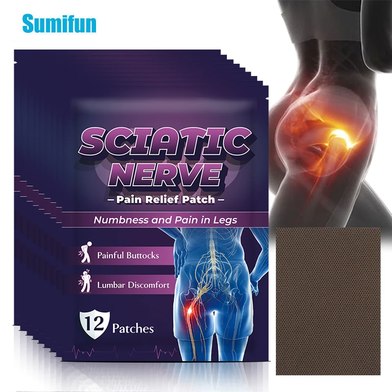 

12/48/60/120Pcs Sumifun Sciatic Nerve Pain Relief Patch Piriformis Hip Massage Care Sticker Muscle Joint Orthopedic Ache Plaster