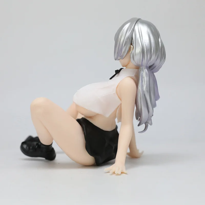 13cm Jk Uniform Girl Sitting Pose Anime Figure Model Statue Desktop Decoration view 4