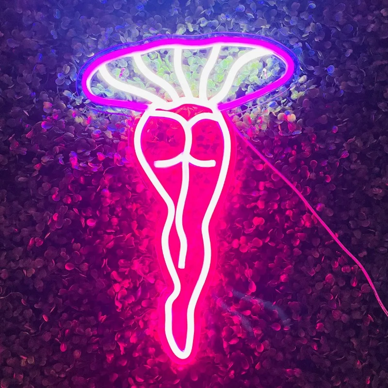 

Lady Mushroom Neon Light LED Night Lights USB Bar Bedroom Wall Decor Party Art Decoration (3.Purple) Visit the Artlast Store