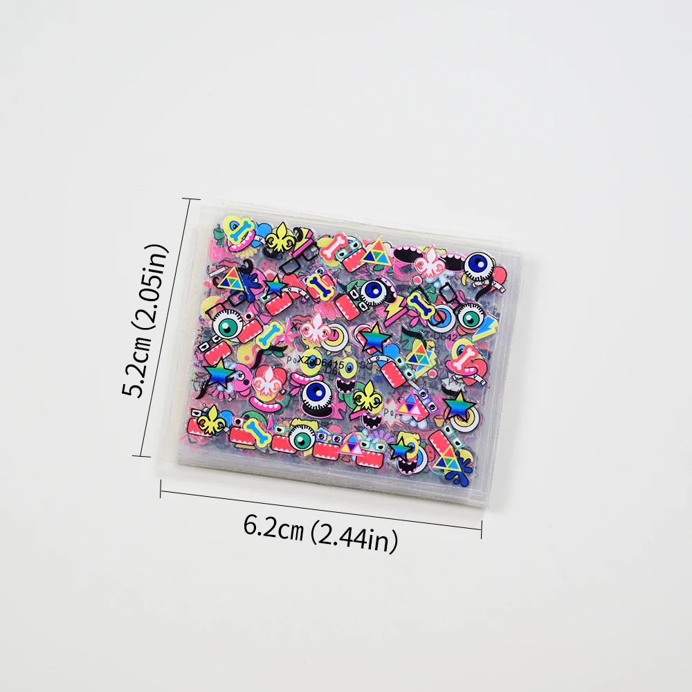 30 pièces mignon dessin animé coloré Animal Nail Art autocollants ensemble 3D ballon/lapin/crocodile/coeur conception ongles décalcomanies bricolage manucure décor